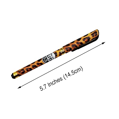 12PCS Bolígrafo Gel Estilo Leopardo Tinta Negra 0.5 mm miniatura 3