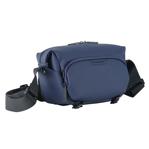 Image of Vanguard VEO Lite S4L Camera & Everyday Shoulder Bag (Navy) - Fits Mirrorless Camera + 1-2 Lenses, 8.3 inch Tablet Sleeve, Removable Dividers, Easy-Clean Water-Resistant Design