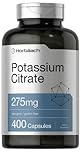 Potassium Citrate Capsules 275 mg | 400 Count | Non-GMO, Gluten Free Supplement | by Horbaach