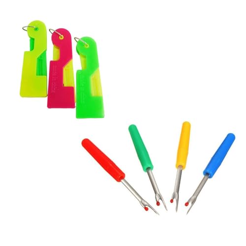 Image of CRAFTS HAVELI Sewing Combo Adv Needle Threader 3Pc & Seam Ripper 4pc