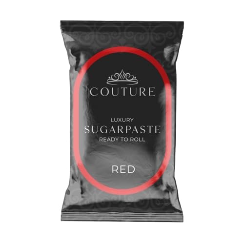 Couture Sugar Paste Red - Professional Quality Fondant Icing Smooth, Porcelain-like Sugar Paste Modelling Paste - 1kg