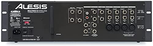 Alesis MultiMix 10 Wireless - 10 Kanal Rackmixer mit Bluetooth Phantomspannung und 2 Band EQ