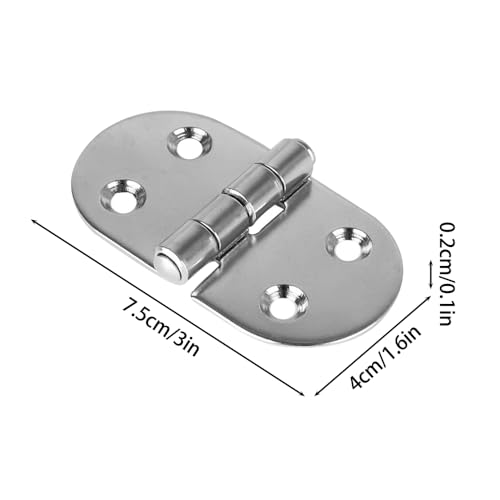 4 PCS Boat Hinges,Stainless Steel Marine Grade Hinges with 16 PCS Screws for Boat Ships Yachts - Image 4