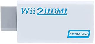 Wii to HDMI Adapter, Wii to HDMI Converter, Wii to HDMI 1080P 720P 60hz Connector Output Video & 3.5mm Audio - Support Games TV Projector All Wii Display Modes - White