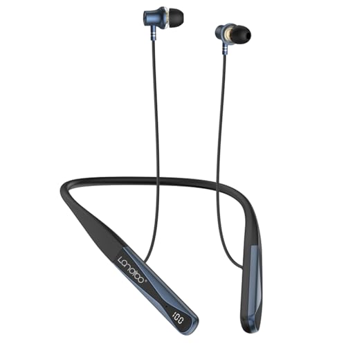 Image of LANDIBO Sports Wireless Earphones, Bluetooth 6.0 Neckband Earbuds for 35 Hours of Playback, LED Power Display, Neck-Wrapping Earbuds with Ai Voice Control, for Gym Phone Music Exercise. (A18)