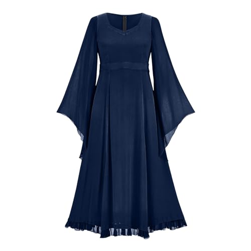 Robe gothique longue punk trapèze pour vos soirées sombres et festivals alternatifs