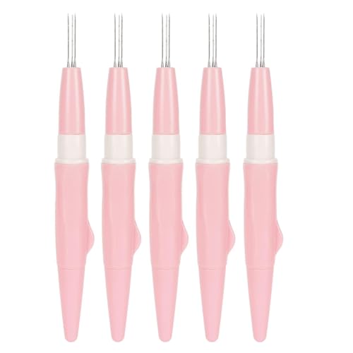 5Pcs Embroidery Felting Needle, 3 Pins 6in Long Steel Plastic Detachable Needle Felting, Pen Style Felting Needle Tool for Craft Blanket Clothes