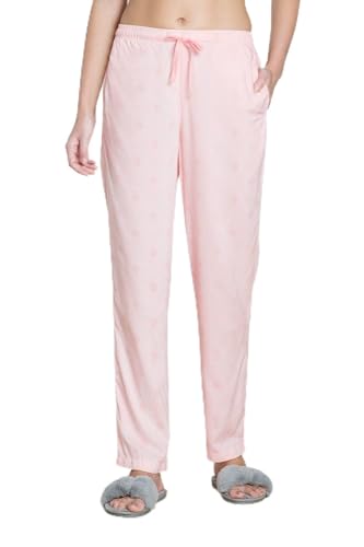 Image of Van Heusen Women's Printed Lounge Pants | Drawstrings & Side Pockets | Ultra Soft Fabric | Relaxed Fit | At home pyjamas | Everyday Comfort | Printed | Style 55306 | Available in Pack of 1 & 2
