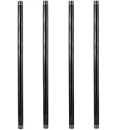 GeilSpace 3/4" × 36" Heavy Duty Pre-Cut Grey Metal Pipe, Industrial Steel Fits Standard 3/4 Inch ...