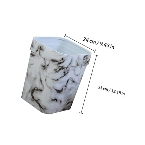 Caneca rectangular para basura de cocina blanca PRETYZOOM miniatura 2