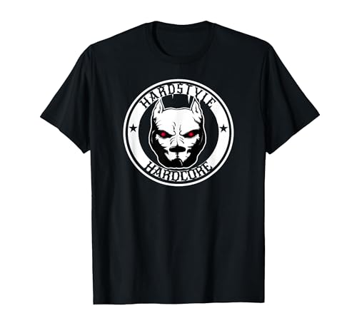 Hardcore Hardstyle Gabber Satan Dog Demoníaco Camiseta Camiseta, Hombre, Negro, S