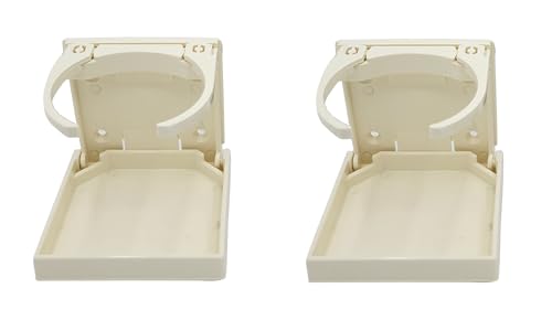 DPI Marine Adjustable Drink Holder 2 Pack in Off White (Made in USA)