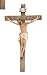 Roman Traditional Figure Textured Wood Look 4.25 x 8 Resin Stone Wall Crucifix