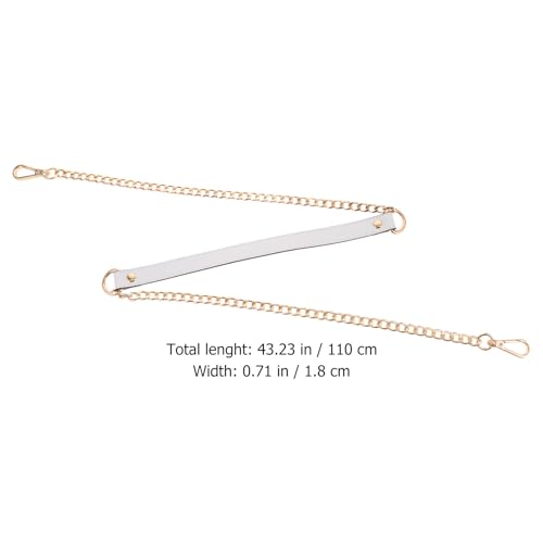 Correa de Cadena Exceart para Bolso de Cuero Blanco Resistente 3