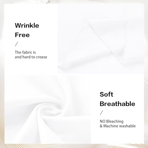 VOK White Wedding Arch Draping Fabric Chiffon Fabric, 29in x 18Ft 2 Panels Sheer Chiffon Outdoor Curtain for Wedding Ceremony Birthday Party Decoration (White,2 Panel) by VOK - Used condition - Image 4