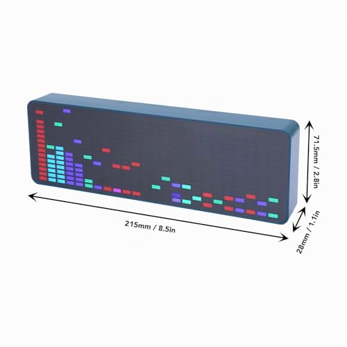 Echtzeit Musik Visualizer RGB LED Spektrumanalyse Kompatibel Mit HiFi DJ Equipment Smart Home 16x24cm
