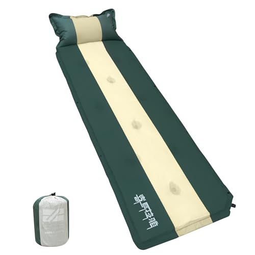 ???? Himalaya Inflatable Camping Sleeping Mat Compact Camping Pad for Backpacking Hiking Lightweight Sleep Pad with Pillow Foam Sleeping Mat