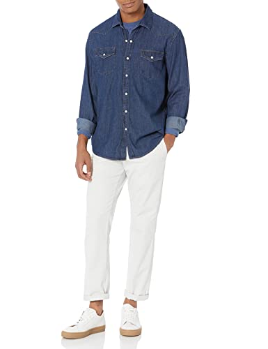 Image of Amazon Essentials Men's Regular-Fit Long-Sleeve Denim Shirt