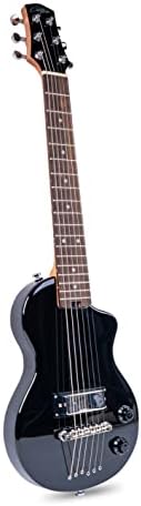 Carry-on By Blackstar Mini Jet Black Electric Guitar Perfect for Kids and Adults, Beginners and Travel, BA226016