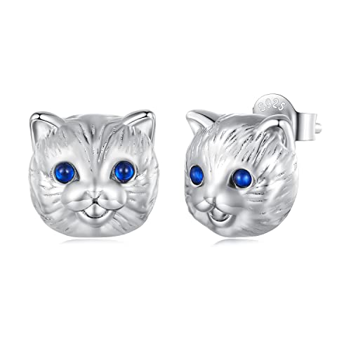 Boucles d'oreilles chat femme hypoallergéniques légères et sans irritation
