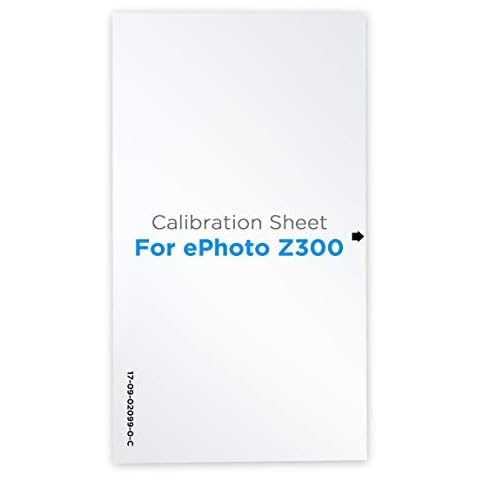 Plustek Calibration Control Sheet - for ePhoto Z300 Scanner only Cover