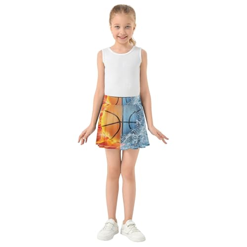 Athletic Shorts Girls Skorts Tennis Skirts Kids Cheer Teen Cheer Basketball Flames 3t3