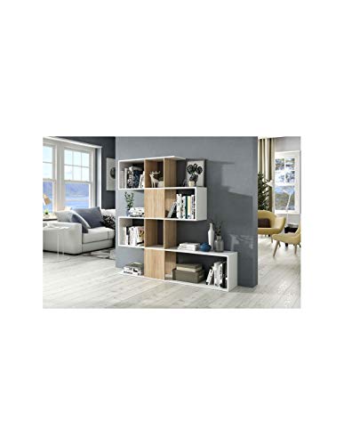 DECOR NATUR-Estantería de hogar Color Roble Canadian en zig Zag