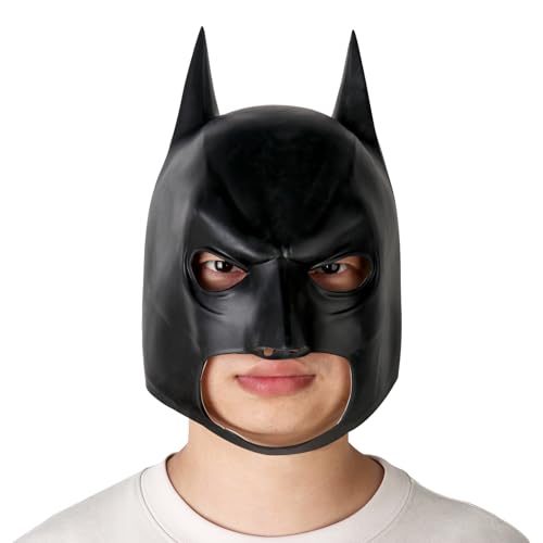 HugOutdoor Halloween Cosplay Cool Man Mask & Foam Dart Superhero Black Latex Full Head Masks Party Costume Accessories for Adults and Teenagers - Image 5