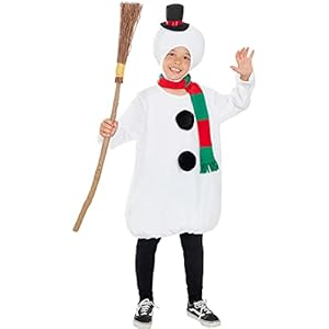 Funidelia | Disfraz de muñeco de nieve para niño y niña Navidad, Snowman, Belén de Navidad – Disfraz para niños y divertidos accesorios para Fiestas, Carnaval y Halloween – Blanco