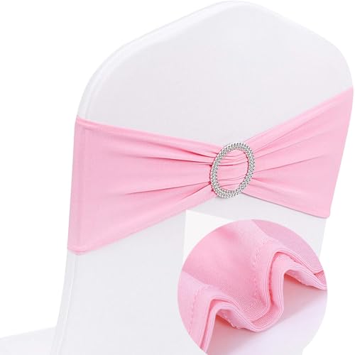 Nœuds de chaises élastiques roses au design chic avec boucle