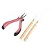 Beauty7 Hair Extension Kit Plier Plus Hair Hooks for Feather Hair & Stick I Tip Hair & Micro Loop Hair (Plier & hookAB)