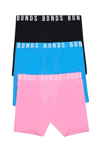 Bonds Mid-Length Icons Boxer Brief Underwear with Cotton for Women, 3-Pack
