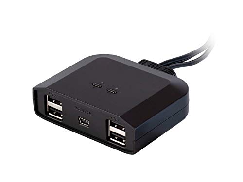 Switch USB 2.0 periféricos compartidos Monoprice selector para dos PC 3