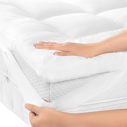 Ultra Soft 2 Inch Twin Mattress Topper - Cloud-Like Mattress Pad for Back Pain Relief - Machine Washable - Breathable Cooling Material for Hot Sleepers Cover
