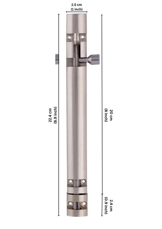Image of Premium Heavy Aluminium 8 Inch Tower Bolt | Door Stopper | Door Lock Latch for Home, Office Doors,Main Doors,Windows | kundi | chitakni | Chitkini(Satin Finish)(Pack of 4)