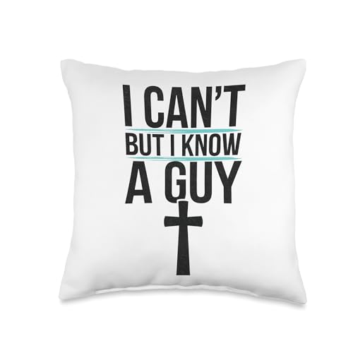 Funny Saying I Can't But I Know Jesus Christ Women Men Humor Throw Pillow -  Novelty Jesus Love Christian Catholic Priest Love, JFXF8VPN7GNUS_16X16