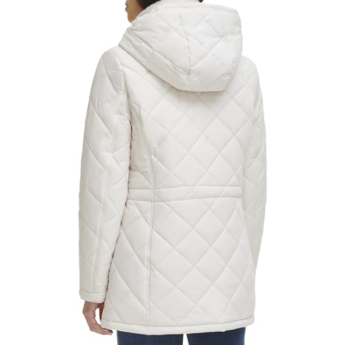Tommy Hilfiger Women's Hooded Diamond Quilt Adjustable Waist Quilted Coat4