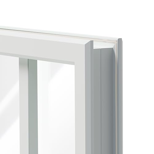 Lakenyon Entry Door Glass Replacement, 22 Inch X 36", 1-Lite Clear Tempered Glass Insert Kit With White Frame thumb #4