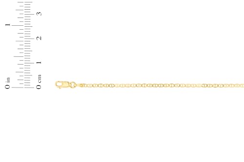Floreo 10k Yellow Gold 1.7mm Solid Anchor Mariner Mirror Chain Bracelet, 7 Inch4