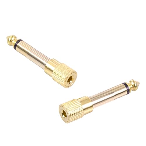 Adaptador Jack 6,35mm macho a hembra 3,5mm conector audio mono extensor enchufe 6