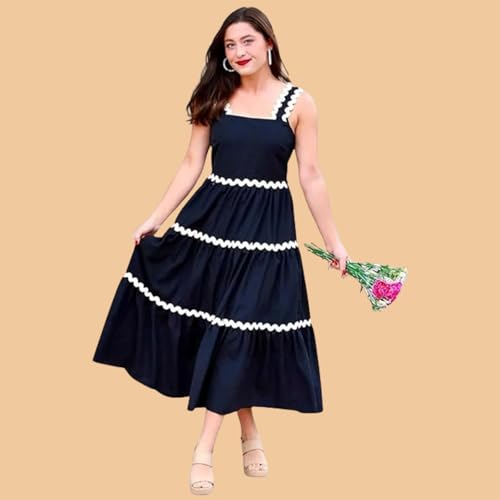Image of KUDUZO Dress for Woman | Elegant Floral Printed | Western Dress for Women | One Piece Maxi | Rayon Western | Women's Party
