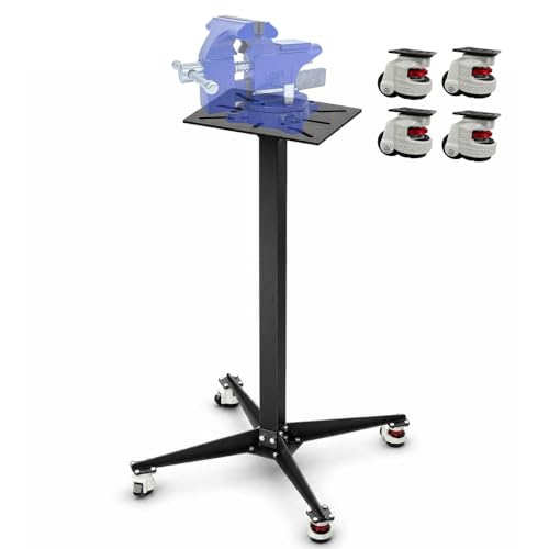 Image of Grinder Stand Pedestal with GD-40F Leveling Casters, Vise Stand Base