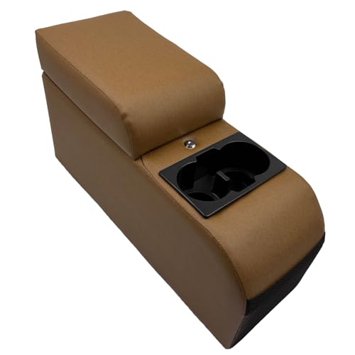 LOOYE Brown Truck Center Console Truck Seat/Bench Organizer for Jeep CJ/Wrangler YJ | Fits 1976-1983 Jeep CJ5 / 1976-1986 Jeep CJ7