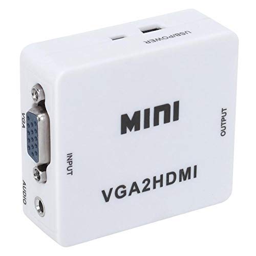 BigPlayer VGA to HDMI 1080P Audio Converter Adapter (White)