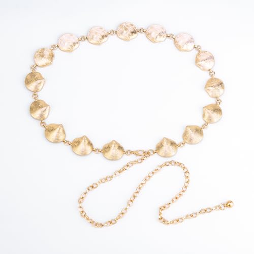 ILuvatar Luvatar Womens Metal Chain Dress Belt Hollow Out Daisy Sweater Belt Decorated Skinny Waist Belt4