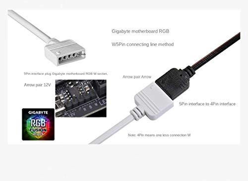 Dke&Ymq Rgb Extension Cable 3 Pin, Rgb Interface Extension Cable, 5 V Argb 3-Pin Connector Hub #TOP5