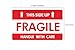 Hybsk This Side Up Fragile Stickers 3x5 inch Handle with Care Shipping and Packing Warning Adhesive Label 100 Per Roll (3x5 inch)