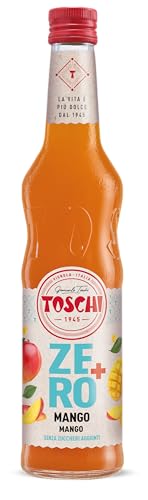 Toschi Zero+ Sciroppo Senza Zuccheri al gusto di Mango in Bottiglia di vetro da 560 ml.