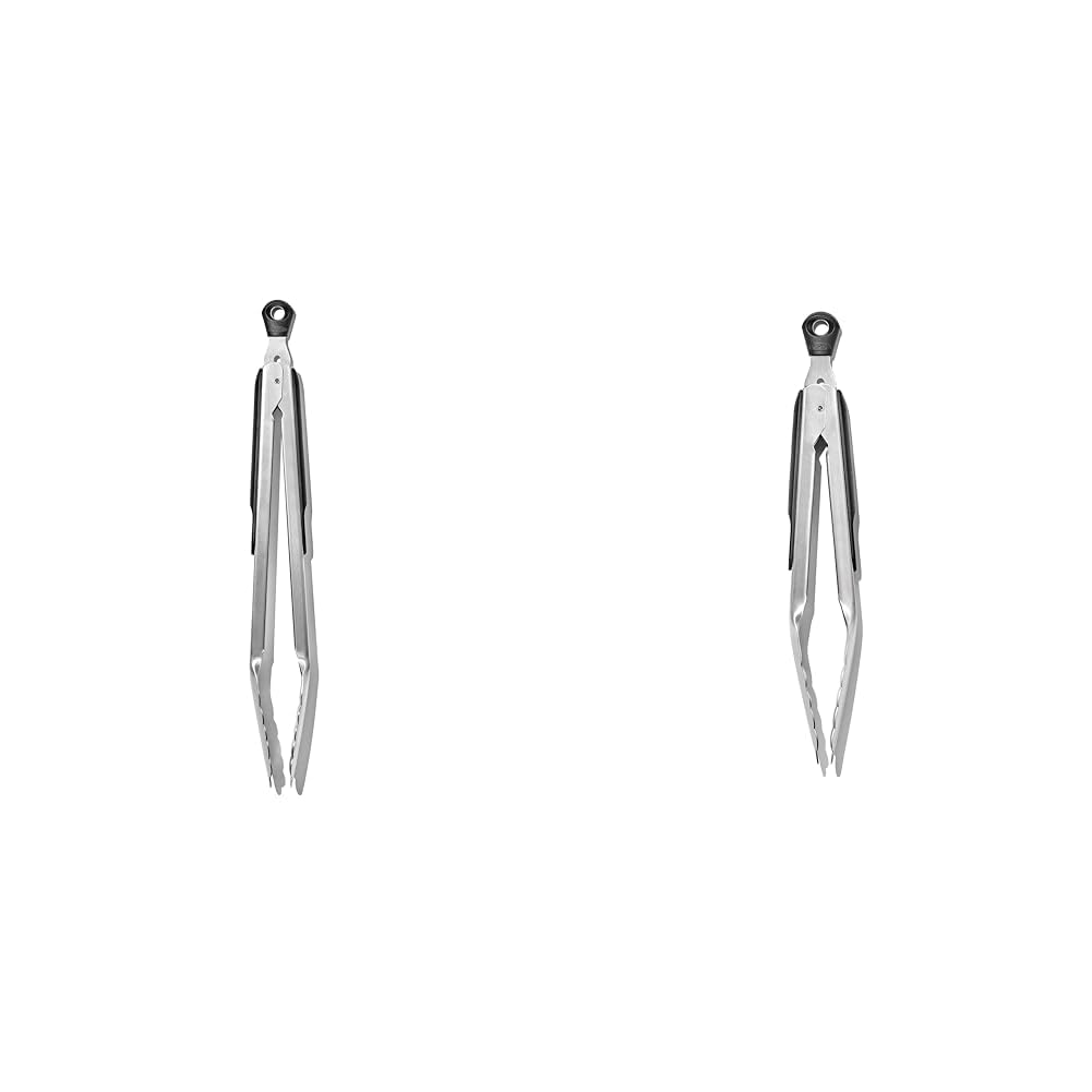 OXO 28581 Good Grips Tongs, 12-Inch Length and OXO 28481 Good Grips Tongs, 9-Inch Length, Stainless Steel