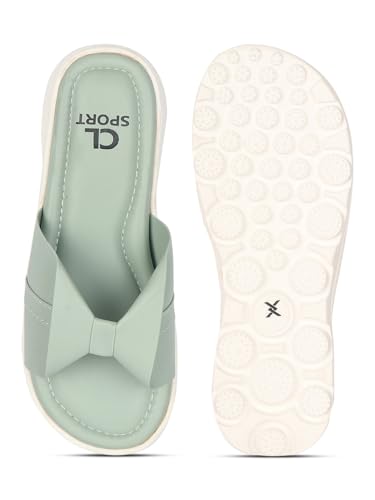 Image of Carlton London women's Comfort Slide Sandals with Bow